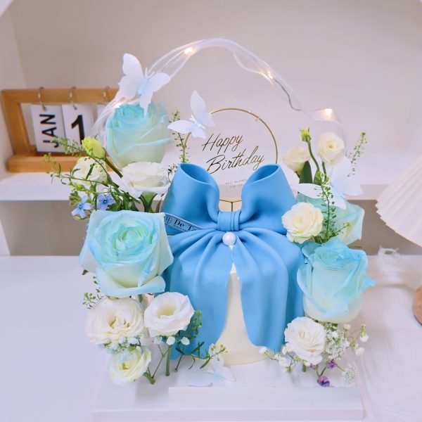 Azure Serenity floral